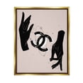 thumbnail image 1 of Stupell Industries Chic Hands Silhouette Surrounding Glam Fashion Emblem Graphic Art Metallic Gold Floating Framed Canvas Print Wall Art, Design by Ziwei Li, 1 of 5