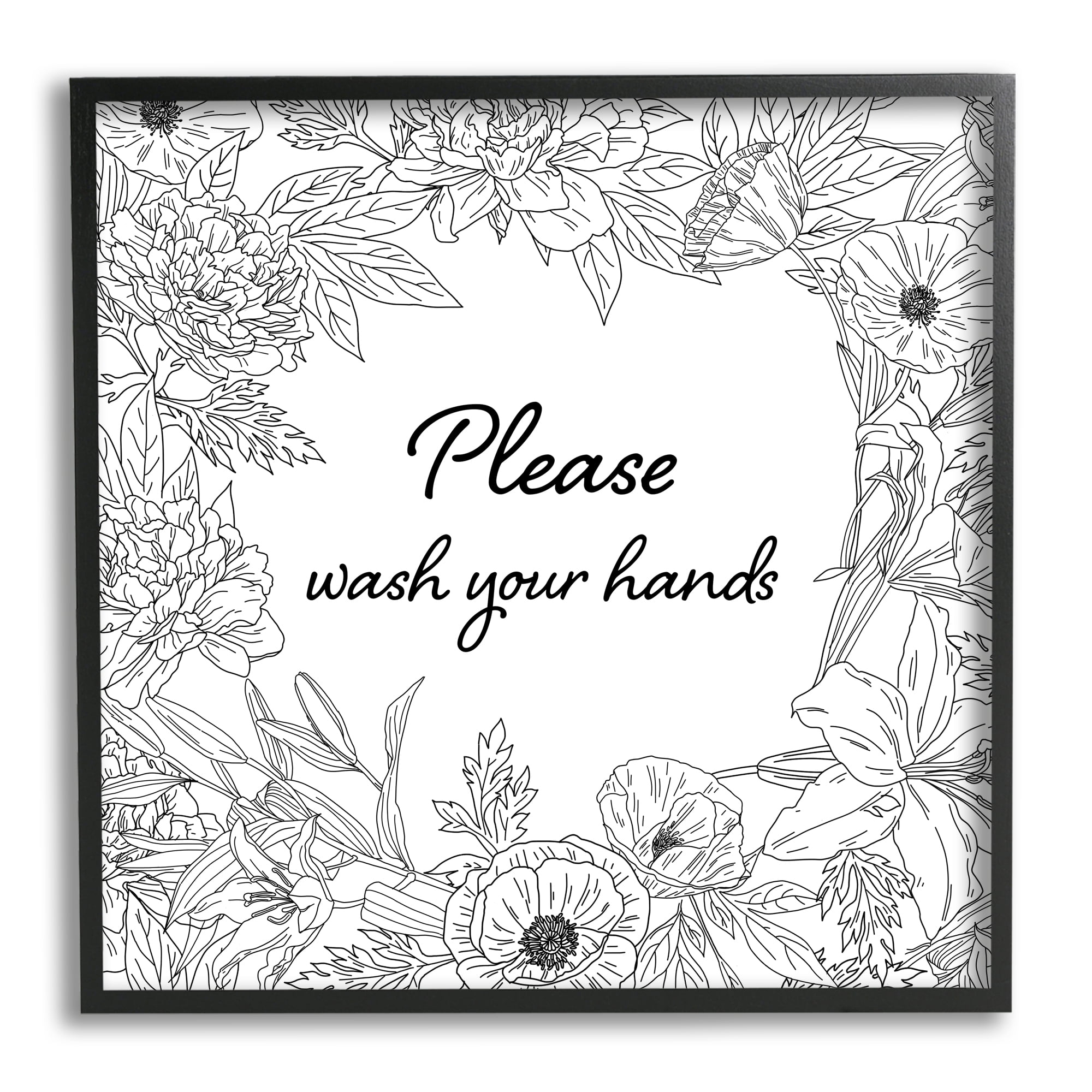 Stupell Industries Chic Indoor Succulents and Cacti Modern Pottery Botanical & Floral Painting Black Framed Art Print Wall Art, 12 x 12