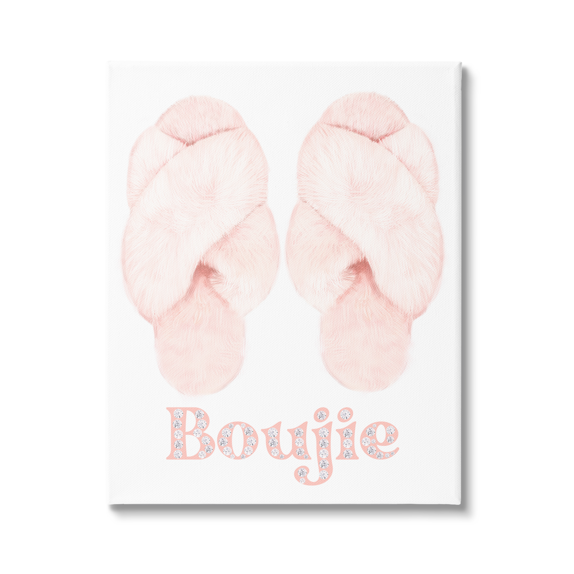 Stupell Industries Chic Luxury Slippers Glam Boujie Fashion Text Graphic Art Gallery Wrapped Canvas Print Wall Art, Design by Ziwei Li