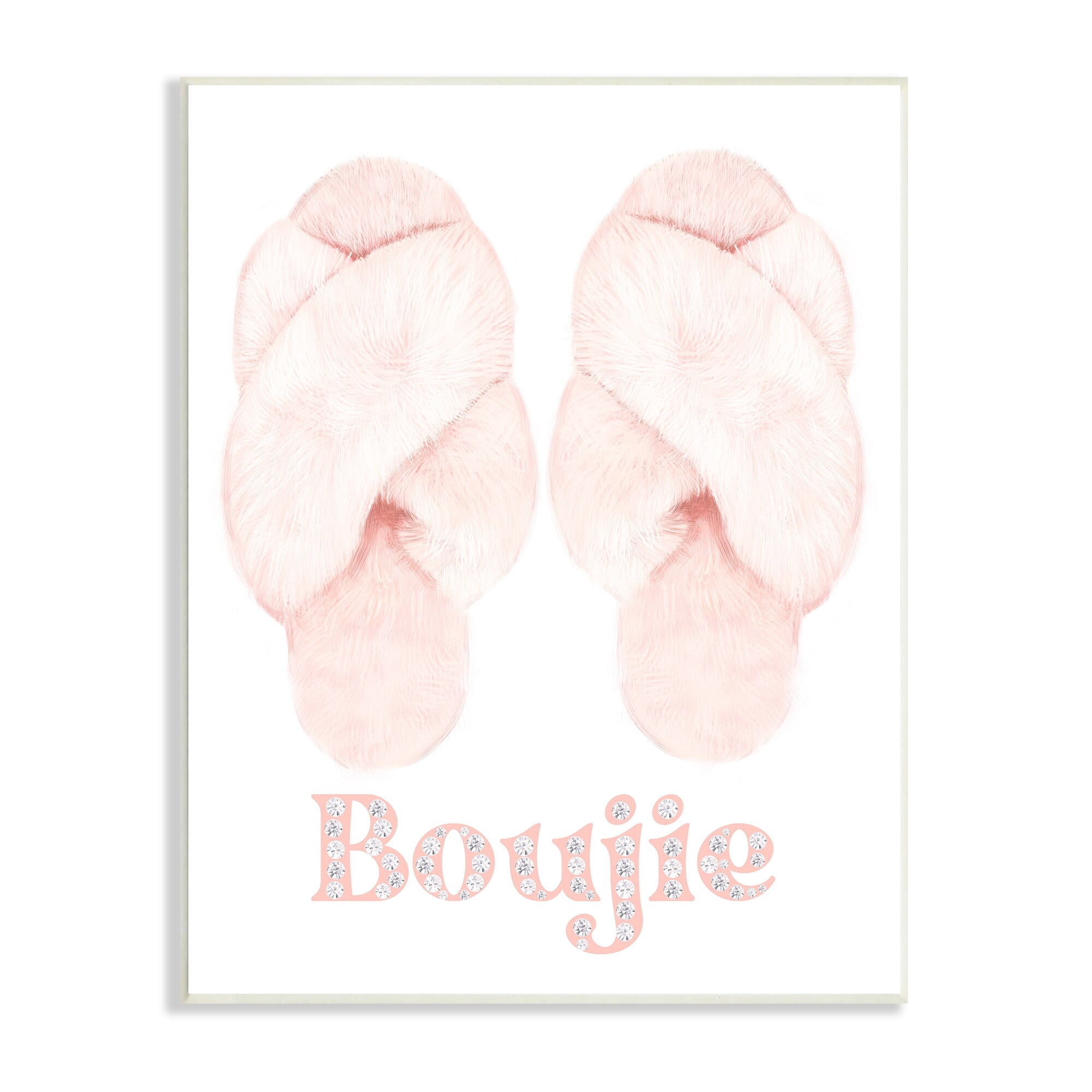 Stupell Industries Chic Luxury Slippers Glam Boujie Fashion Text Graphic Art Unframed Art Print Wall Art, Design by Ziwei Li