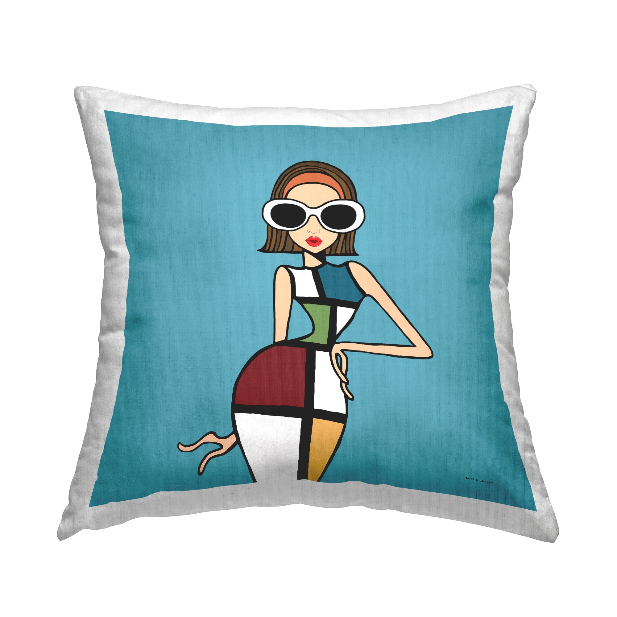 Stupell Industries Chic Modern Fashionista Decorative Printed Throw Pillow, 18 x 18
