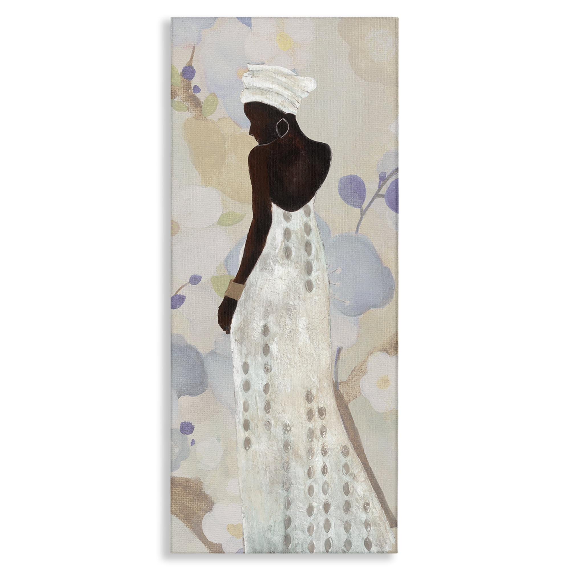 Stupell Industries Chic Natural Hues Woman People Painting Wrapped Canvas Art Print Wall Art, 10 x 24