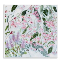 Stupell Industries Chic Pink Garden Blossoms Floral Painting Unframed Art Print Wall Art, 12 x 12
