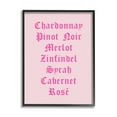 thumbnail image 1 of Stupell Industries Chic Pink Wine List Food & Beverage Painting Black Framed Art Print Wall Art, 16 x 20, 1 of 9