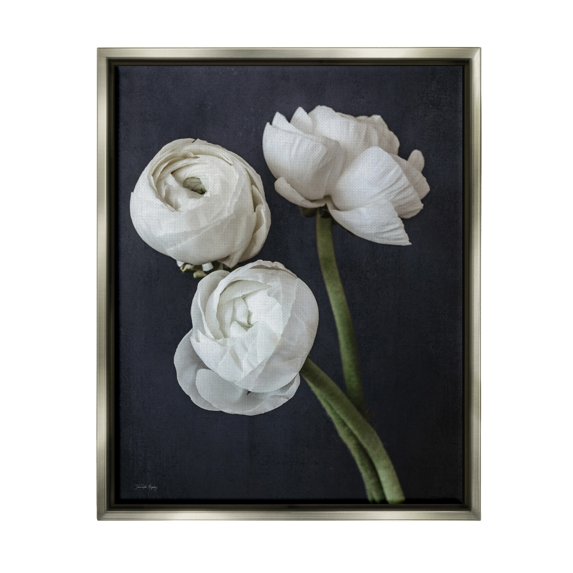 Stupell Industries Chic Ranunculus Flower Blossoms Modern Arrangement Photograph Luster Gray Floating Framed Canvas Print Wall Art, Design by Jennifer Rigsby
