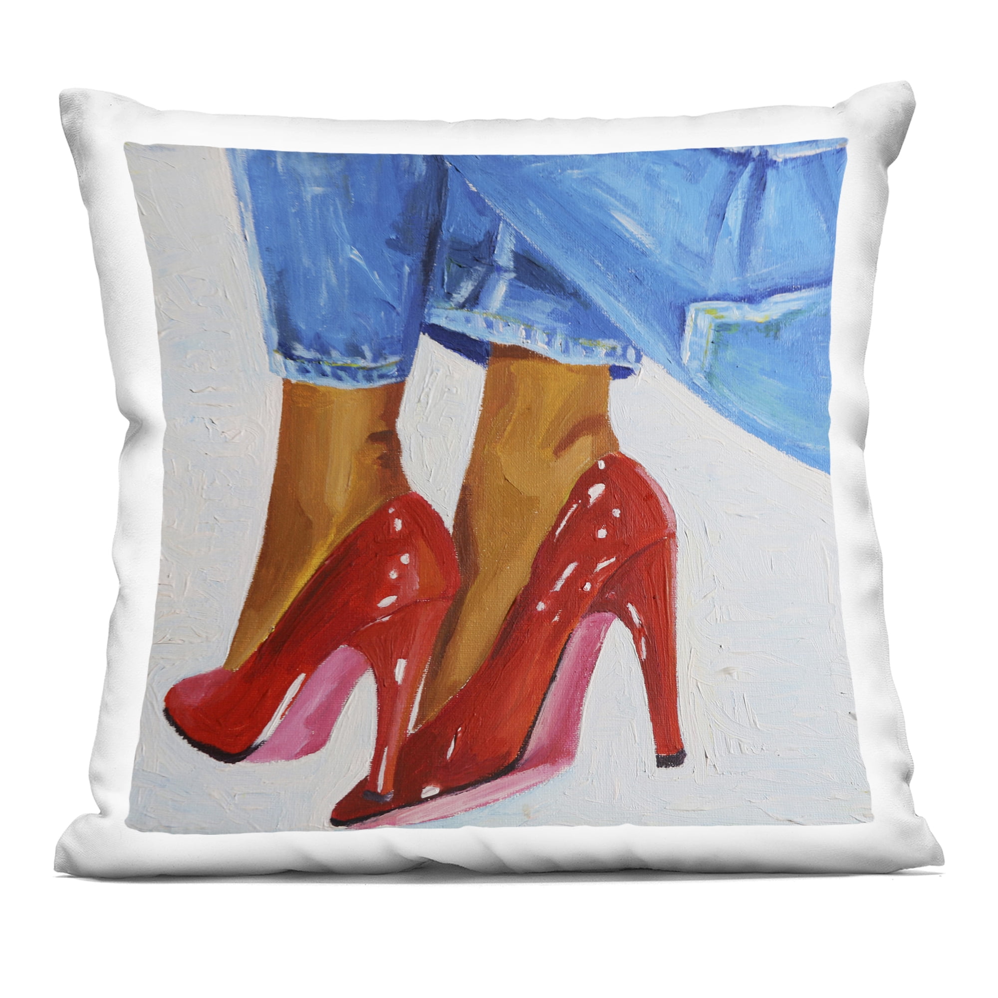 Stupell Industries Chic Red Heels Portrayal Decorative Printed Throw Pillow, design by Violeta Vollmer, 18 x 7 x 18