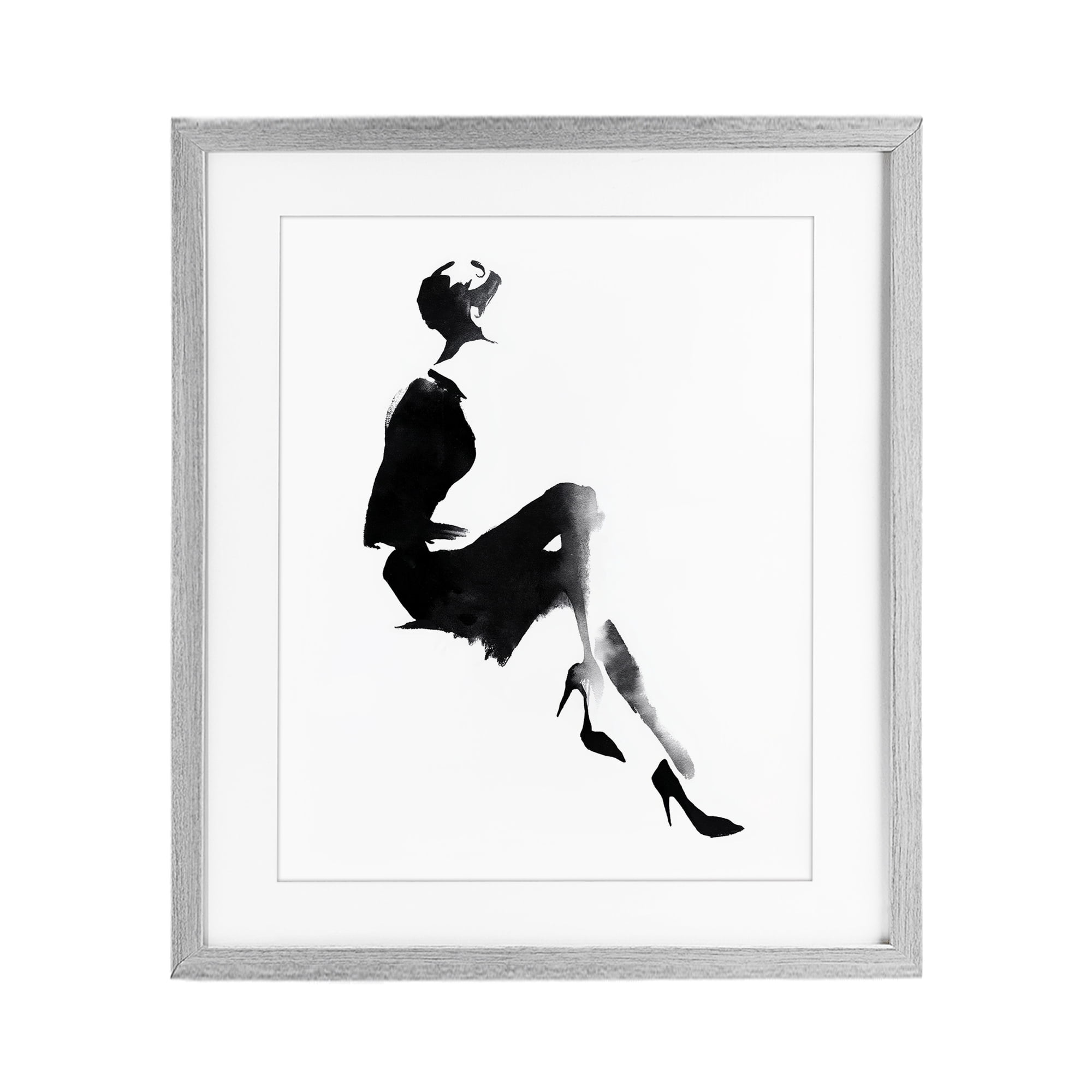 Stupell Industries Chic Silhouette Noir Gray Framed Print Under Glass, design by Svetlana Aleynikova