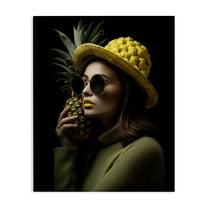 Stupell Industries Chic Tropical Woman Novelty Painting Gallery Wrapped Canvas Art Print Wall Art, 16 x 20