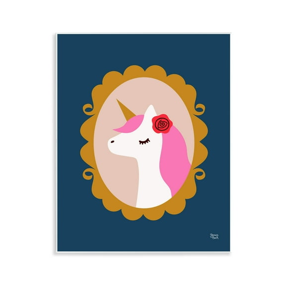 Stupell Industries Chic Unicorn Portrait Fantasy & Sci-Fi Painting Unframed Art Print Wall Art, 11 x 14