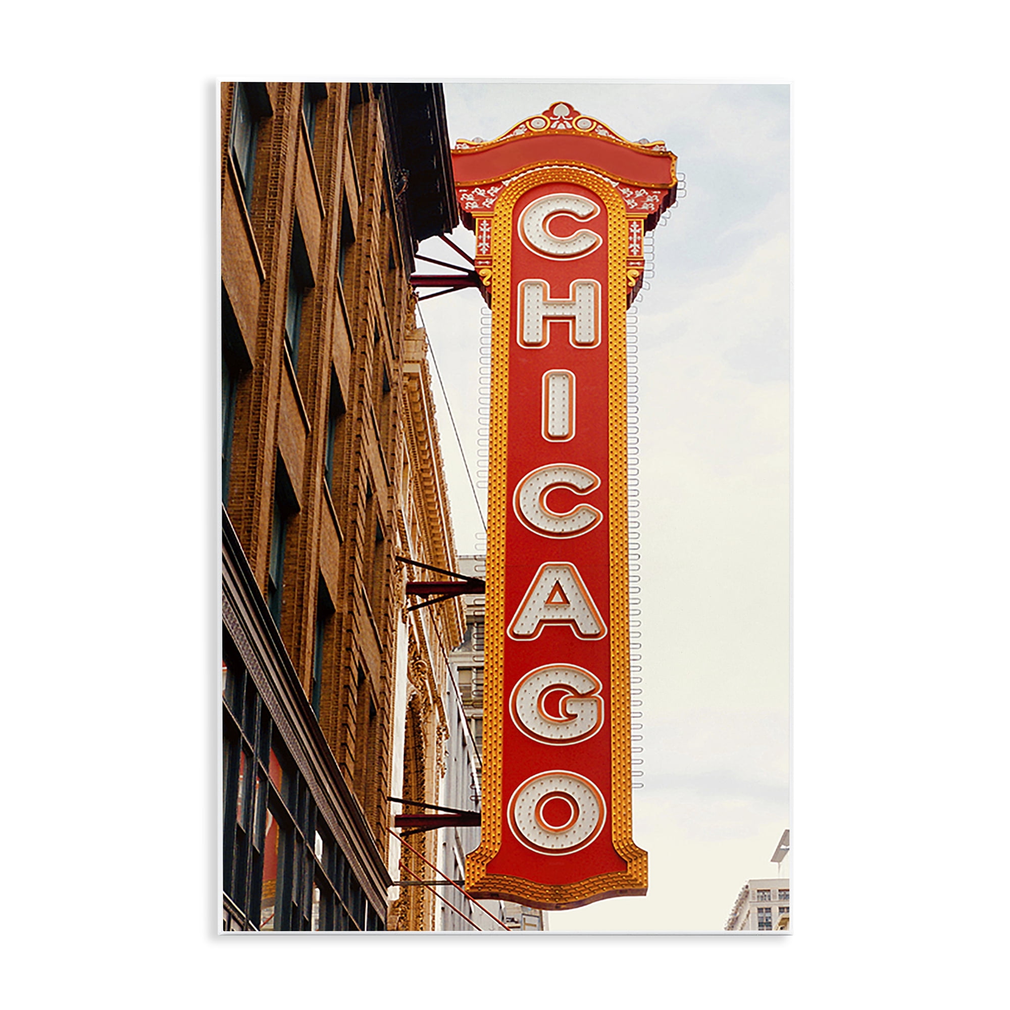Stupell Industries Chicago City Sign Cities & Countries Photography Unframed Art Print Wall Art, 10 x 15
