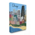 thumbnail image 1 of Stupell Industries Chicago Landmark Skyline Colorful Illinois Architecture Canvas Wall Art Design by Carla Daly, 16" x 20", 1 of 6