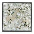 thumbnail image 1 of Stupell Industries Chickadee Birds on Branches Botanical & Floral Painting Black Floater Framed Canvas Art Print Wall Art, 18 x 18, 1 of 9