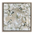 thumbnail image 1 of Stupell Industries Chickadee Birds on Branches Botanical & Floral Painting Brown Floater Framed Canvas Art Print Wall Art, 18 x 18, 1 of 9