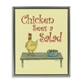 thumbnail image 1 of Stupell Industries Chicken Salad Vintage Pun Humor Painting Gray Floater Framed Canvas Art Print Wall Art, 25 x 31, 1 of 9
