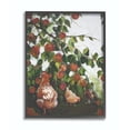 thumbnail image 1 of Stupell Industries Chicken and Apples Animal Green Painting Framed Giclee Texturized Art by Melissa Lyons, 1 of 3