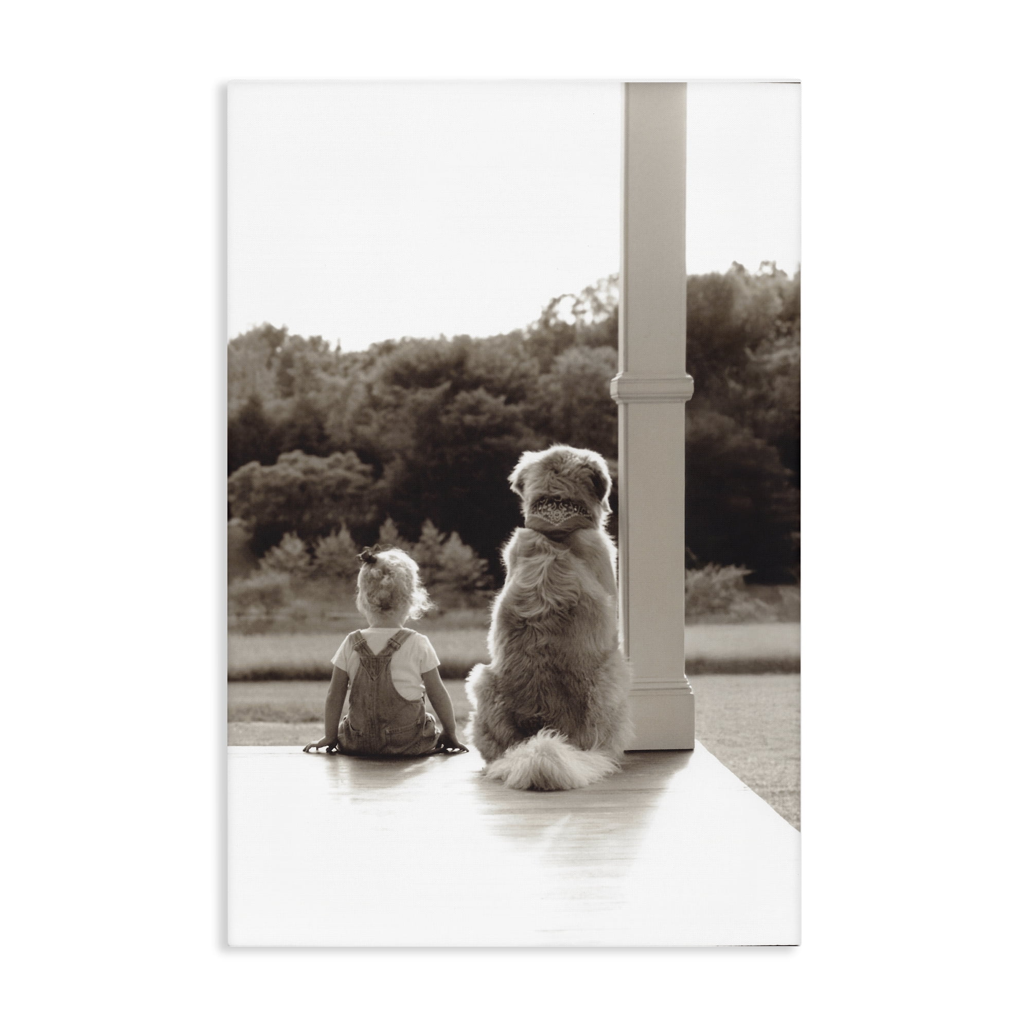 Stupell Industries Child And Dog Friendship Canvas Wall Art, design by Kendra Dew