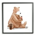 thumbnail image 1 of Stupell Industries Child Loving Heart Big Brown Teddy Bear Painting Black Framed Art Print Wall Art, Design by Rachel Nieman, 1 of 5