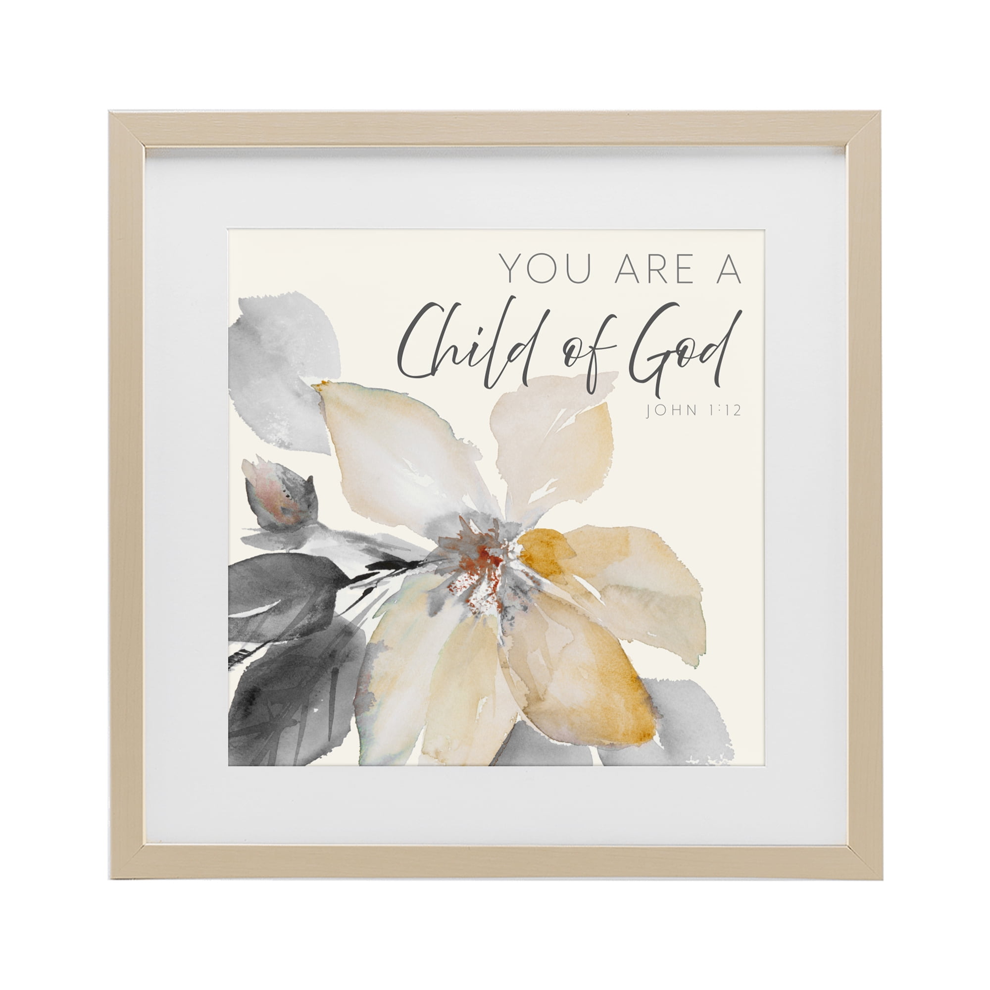 Stupell Industries Child Of God Flower Birch Framed Print Under Glass, design by Lanie Loreth