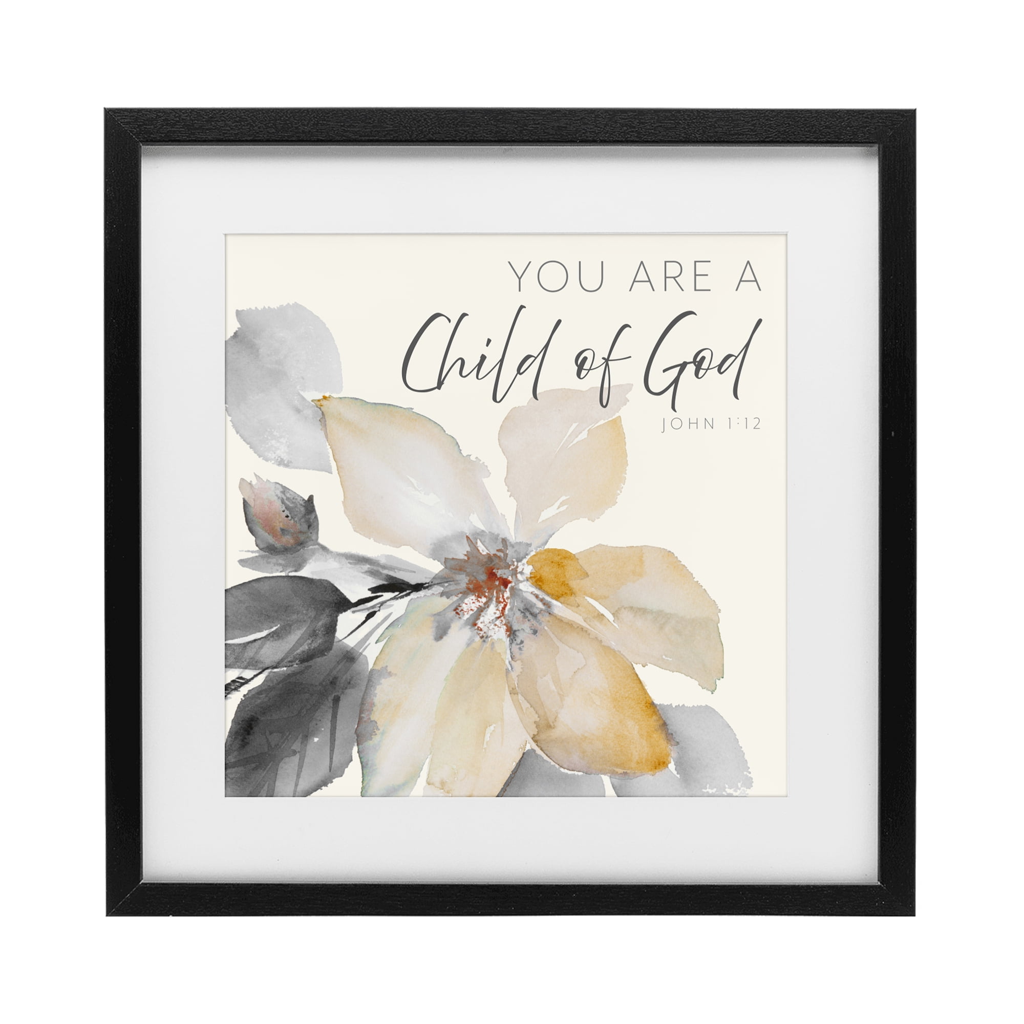 Stupell Industries Child Of God Flower Black Framed Print Under Glass, design by Lanie Loreth