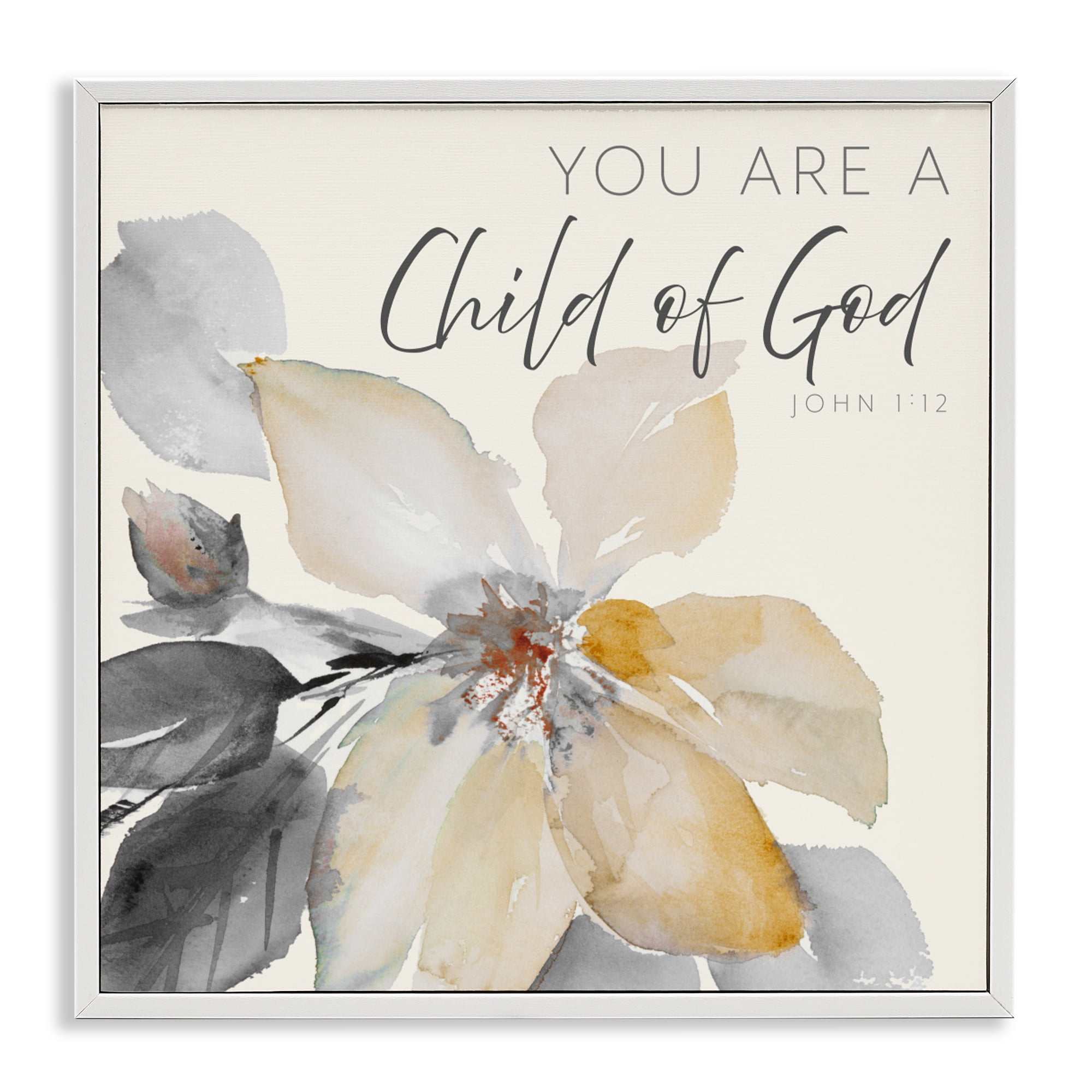 Stupell Industries Child Of God Flower White Framed Giclee Art, design by Lanie Loreth