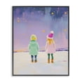 thumbnail image 1 of Stupell Industries Modern Children Watching Starry Winter Sky Black Framed Giclee Art, 16 x 20, by The Prints Vibe, 1 of 8