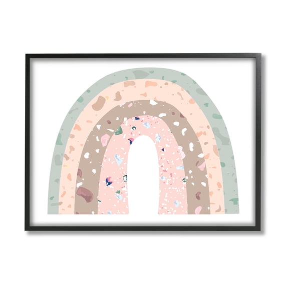 Stupell Industries Children's Abstract Neapolitan Patterned Rainbow Arches , 14 x 11,Design by Daphne Polselli