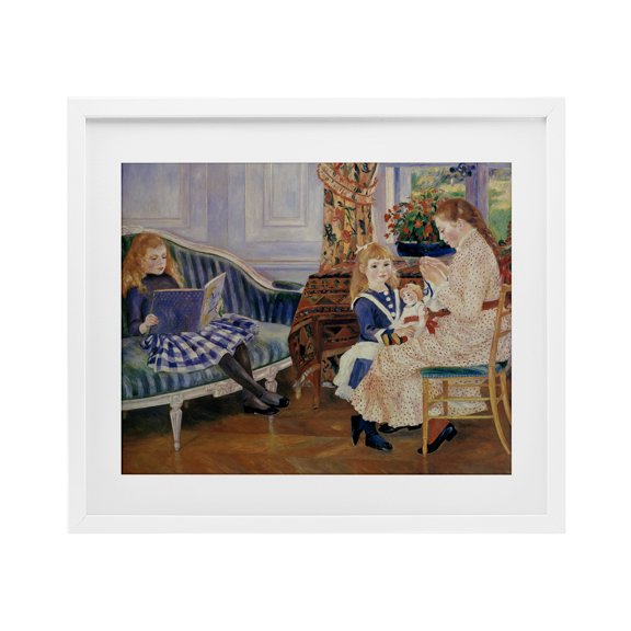 Stupell Industries Children's Afternoon at Wargemont White Framed Print Under Glass design by Marcus Jules, 13 x 16