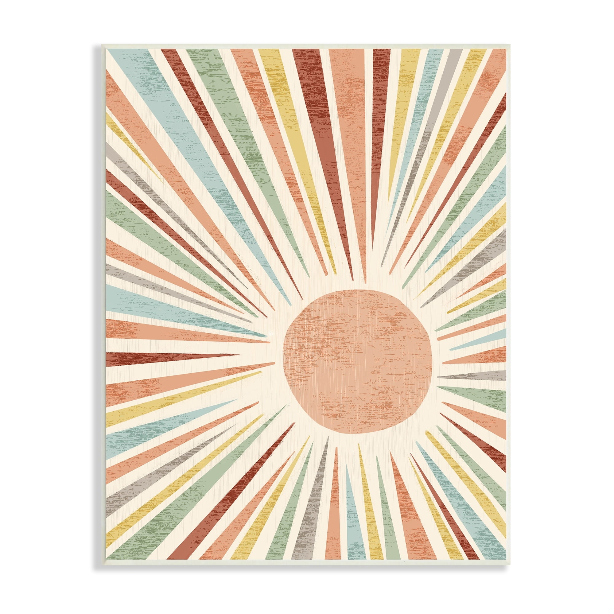 Stupell Industries Children's Bold Summer Sun Warm Tone Abstract Rays, 13 x 19, Design by Ziwei Li