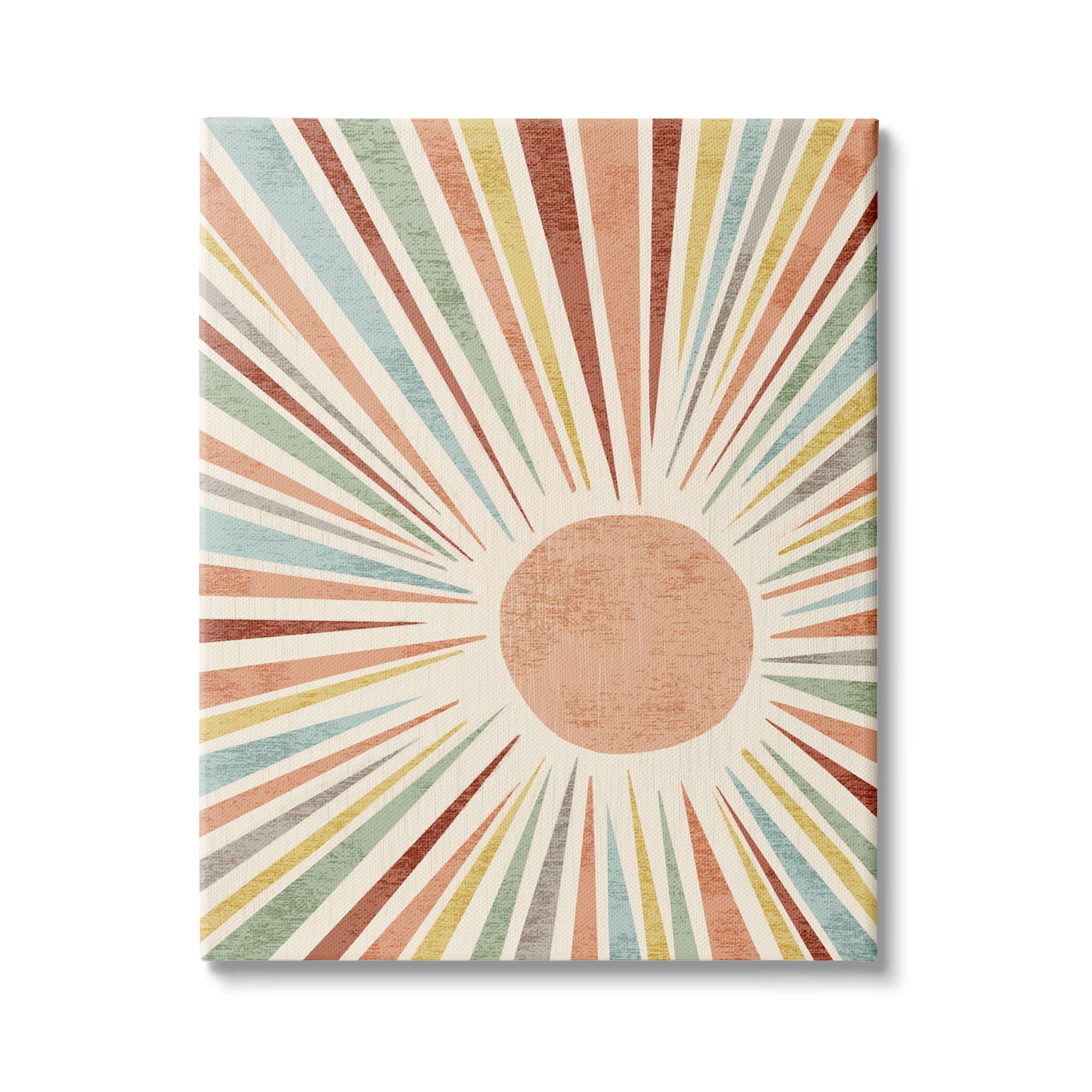 Stupell Industries Children's Bold Summer Sun Warm Tone Abstract Rays, 24 x 30, Design by Ziwei Li