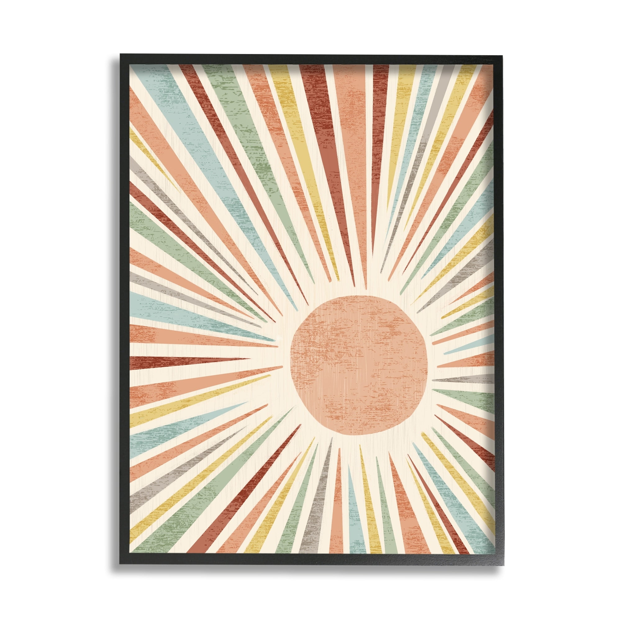 Stupell Industries Bold Summer Sun Abstract Rays Framed Wall Art stupell-industries-bold-summer-sun-abstract-rays-framed-wall-art