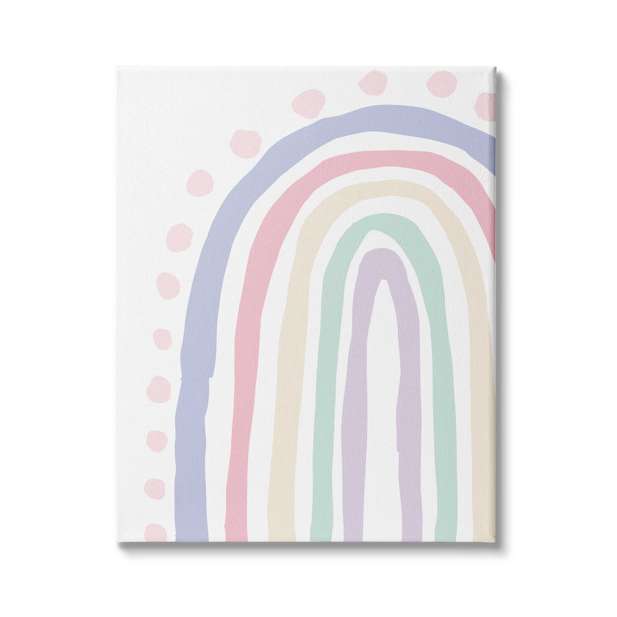 Stupell Industries Children's Soft Pastel Rainbow Pink Polka Dots, 30 x 40,Design by Elizabeth Medley