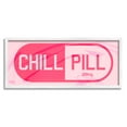 thumbnail image 1 of Stupell Industries Chill Pill Modern Casual Graphic Art White Framed Art Print Wall Art, Design by Daphne Polselli, 1 of 8