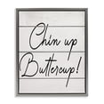 thumbnail image 1 of Stupell Industries French Country Chin Up Buttercup Gray Floating Frame Canvas Art, 25 x 31, by Ziwei Li, 1 of 8
