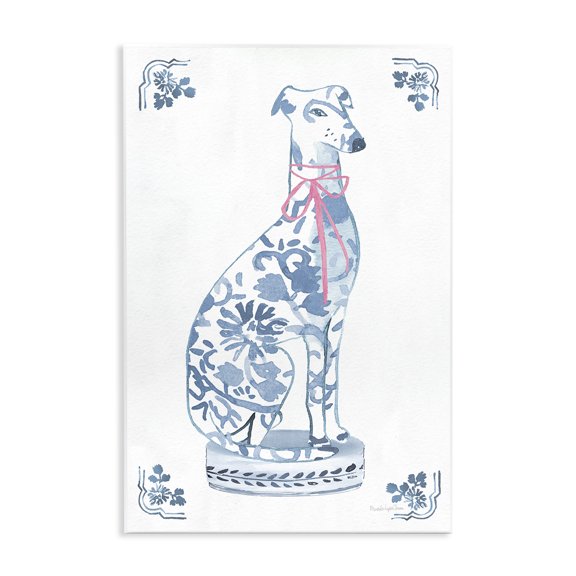 Stupell Industries Traditional Chinoiserie Dog Statue Wall Plaque Art, 10 x 15, by Mercedes Lopez Charro