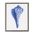 thumbnail image 1 of Stupell Industries Chinoiserie Patterned Seashell Brown Framed Floater Canvas Wall Art design by Courtney Prahl, 21 x 17, 1 of 9