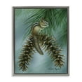thumbnail image 1 of Stupell Industries Chipmunk Pine Cone Perch Animals Painting Gray Floater Framed Canvas Art Print Wall Art, 25 x 31, 1 of 10
