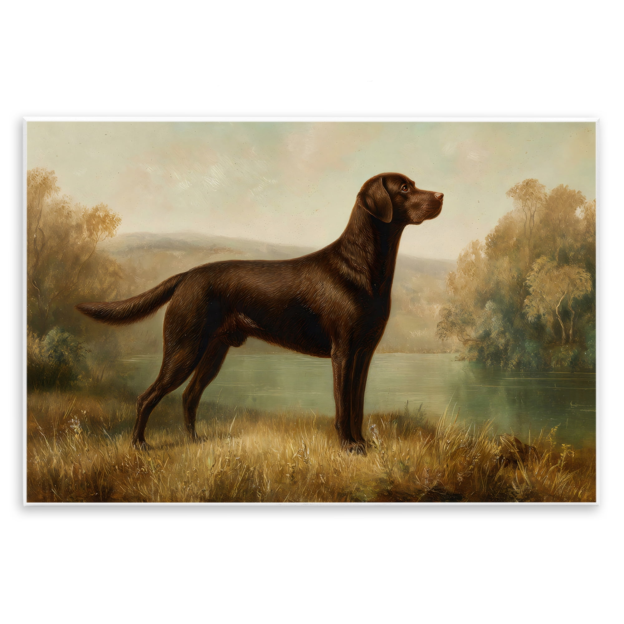 Stupell Industries Chocolate Brown Labrador Wall Plaque Art, design by Petal Prints Design