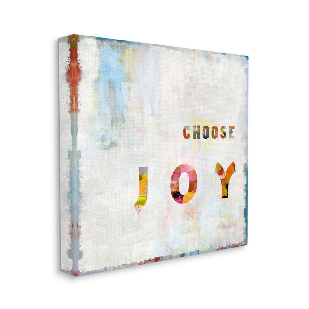 Stupell Industries Choose Joy Phrase with Colorful Brush Strokes Designed by Jamie MacDowell
