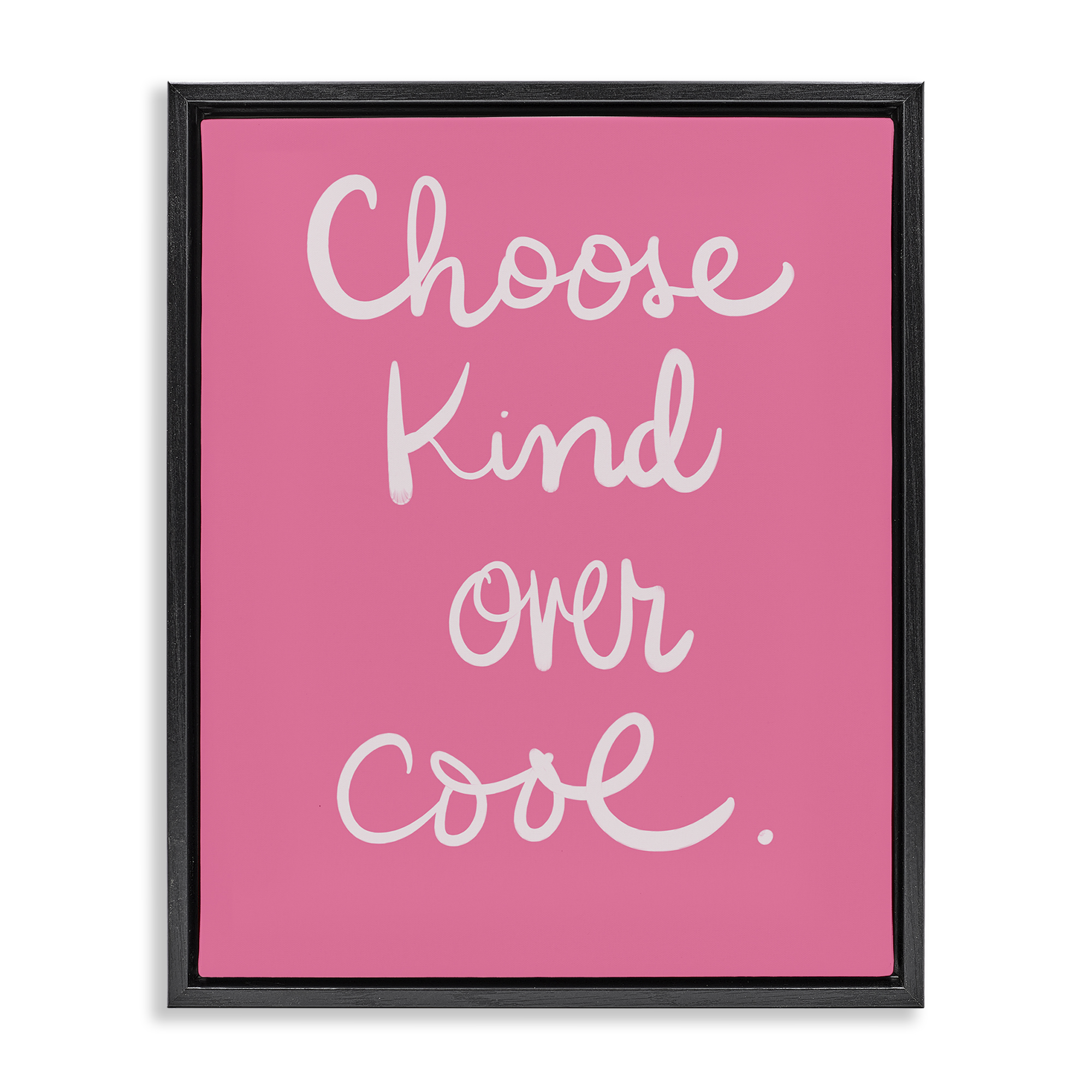 Stupell Industries Choose Kind Over Cool Typography Painting Black Floater Framed Art Print Wall Art, 17 x 21