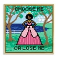 thumbnail image 1 of Stupell Industries Choose Me Pixel Princess People Painting Gold Floater Framed Canvas Art Print Wall Art, 18 x 18, 1 of 10