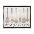 thumbnail image 1 of Stupell Industries Choose Your Weapon Kitchen Utensils Food & Beverage Painting Gray Floater Framed Art Print Wall Art, 1 of 6