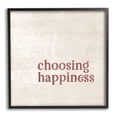 thumbnail image 1 of Stupell Industries Choosing Happiness Rustic Grain Pattern Phrase Graphic Art Black Framed Art Print Wall Art, Design by Jennifer Pugh, 1 of 5