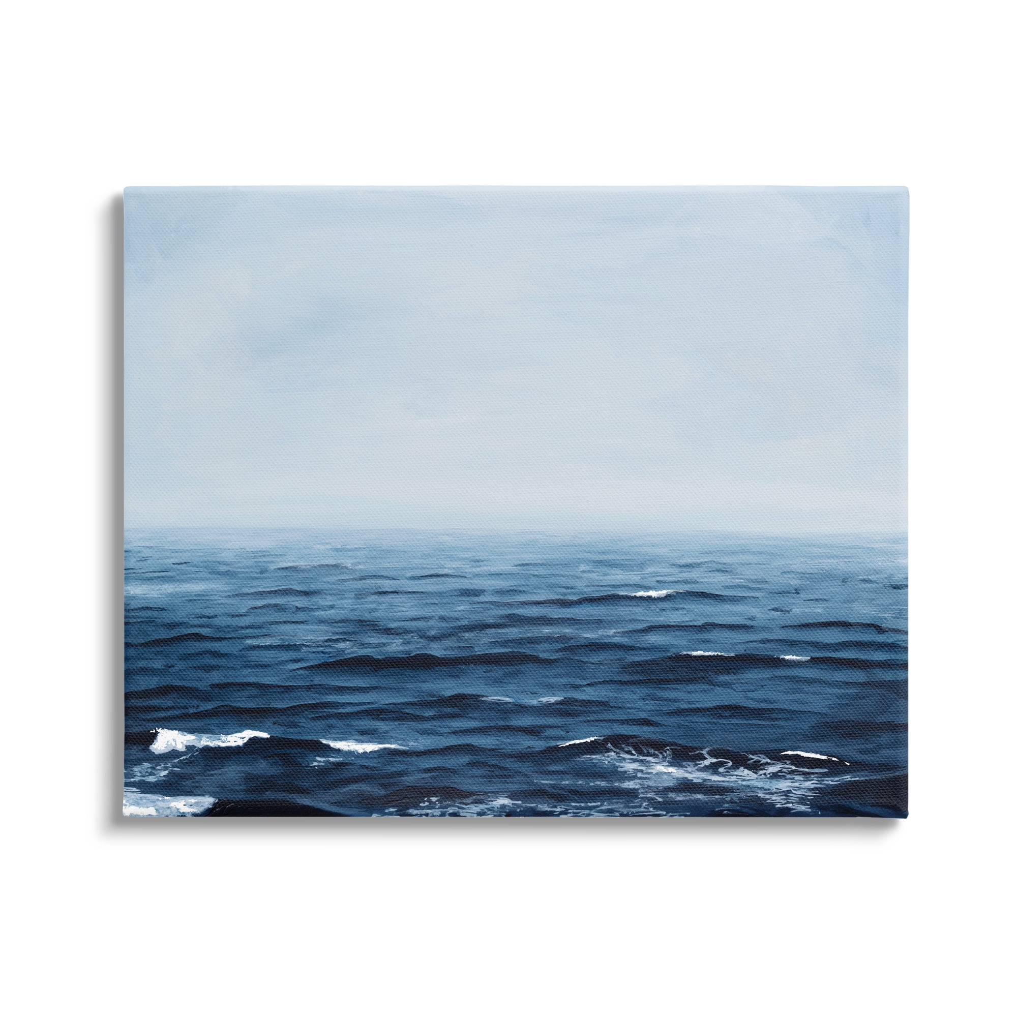 Blue Ocean Waves Gallery Wrapped Canvas Print, 20 x 16