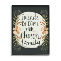 Stupell Industries Chosen Family Friendship Phrase Graphic Art Black Framed Art Print Wall Art, Design by Katie Doucette