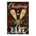 thumbnail image 1 of Stupell Industries Christmas At Lake Seasonal Oars Holiday Painting Unframed Art Print Wall Art, 1 of 6
