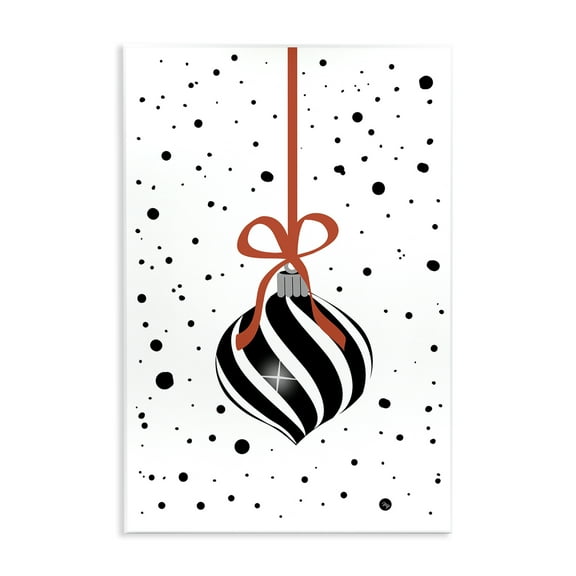 Stupell Industries Christmas Bauble over Speckles Holiday Painting Unframed Art Print Wall Art, 10 x 15