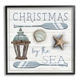 thumbnail image 1 of Stupell Industries Christmas By The Sea Phrase Graphic Art Black Framed Art Print Wall Art, Design by Elizabeth Tyndall, 1 of 7
