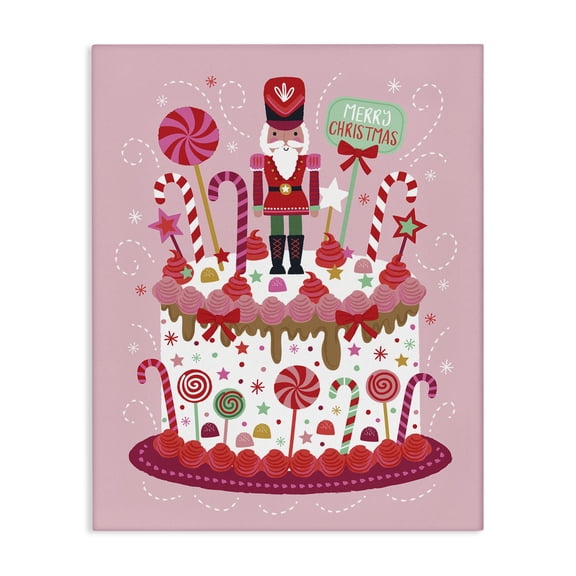 Stupell Industries Christmas Candy Dessert Cake Food & Beverage Painting Wrapped Canvas Canvas Art Print Wall Art, 30 x 40