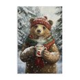thumbnail image 1 of Stupell Industries Traditional Christmas Cocoa Bear Canvas Art, 24 x 36, by Tina LeCour, 1 of 8