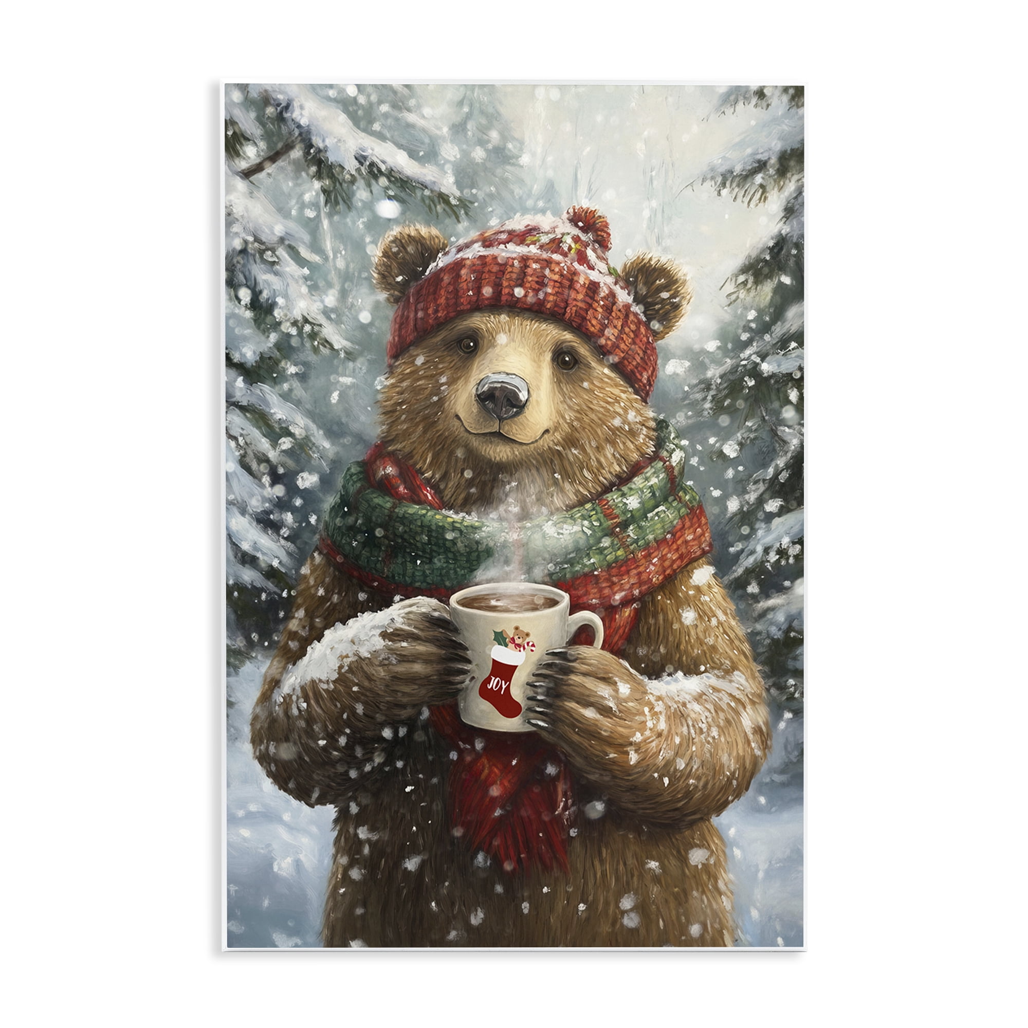 Stupell Industries Christmas Cocoa Bear Wall Plaque Art, design by Tina LeCour